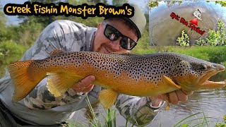 Epic Creek Fishin for Monster Brown's(Must See Fish Strike)