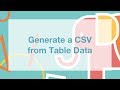 Generate a CSV from Table Data in PostgreSQL