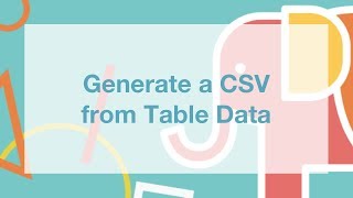 Generate a CSV from Table Data in PostgreSQL