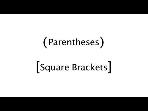 How To Apply Parentheses And Square Brackets - YouTube