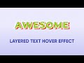 Layered Text Hover Effect using HTML & CSS