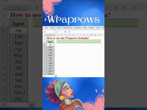 How to use the Wraprows Formula #Shorts#howto#howtoexcel#excelshorts