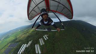 Windy Hang Glider Landing Attempt