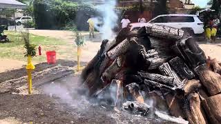 Fire Walking Festival/Wood Burning to make coals. North America’s 1st Mariamman Thimithi Festival 23