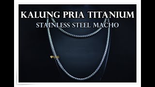 KALUNG PRIA TITANIUM STAINLESS STEEL MACHO KEREN !!! -Central Grosir Gemstone