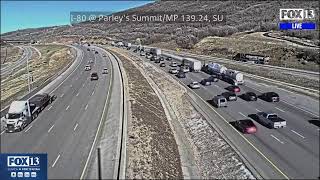 Crash blocking several lanes of westbound I-80