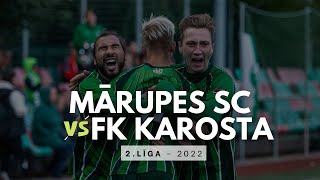 MĀRUPES SC 0x2 FK KAROSTA - 2.LĪGA