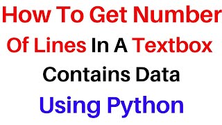 Python Count Number of Lines in Text File PY Code Tutorial