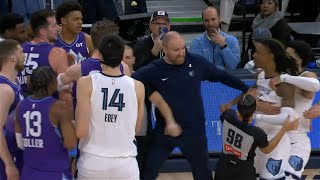 Ja Morant gets heated with Jazz and Taylor Jenkins \u0026 Zach Edey were ready to fight