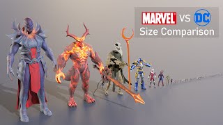 Marvel vs DC Size Comparison | 3D Animation