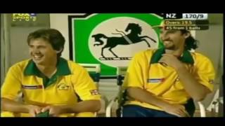 Funny Billy Bowden Shows Yellow Card Glenn McGrath