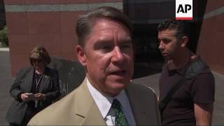 Exclusive footage of Mark Salling leaving courthouse after pleading not guilty to child pornography