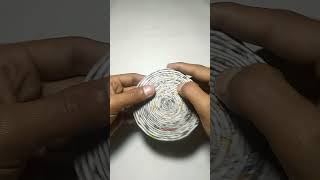 Easy Newspaper Basket | newspaper craft ideas