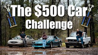 $500 CHEAP CAR CHALLENGE, Forcing Three $500 Cars to Compete, Grumpy Monkey 500