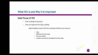 HCI The what and the importance