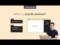 What is pseudo-element? -  🌱 Fundamentals  - CSS selectors #css #cssSelectors