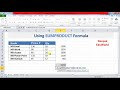 sumproduct the powerful formula for excel experts very easy hindi