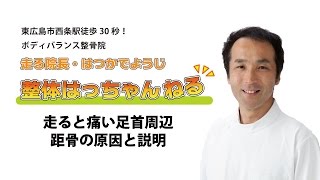 走ると痛い足首周辺・距骨の原因と説明　東広島の整体　ボディバランス整骨院