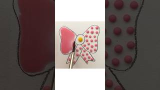 How to draw a pink bow tie,drawing with watercolor