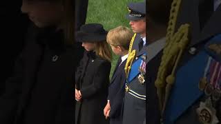 Prince George & Princess Charlotte at Queen Elizabeth's funeral #shorts