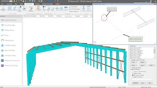 PEB with Analytical Modeler: Part 2.2 - Assign Section, Offset, Beta angle to Bracing & Purlin