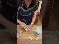 the pampered chef garlic prep tool in action