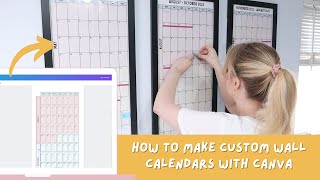 How to create a custom wall planner: easy Canva planner tutorial // make your own wall calendar