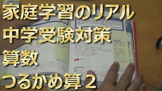 家庭学習のリアル 中学受験対策 算数 つるかめ算２