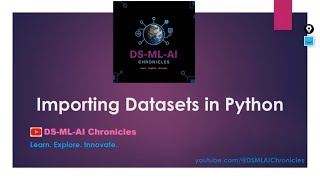 Importing Datasets in Python | CSV, Excel, SQL, JSON | A Beginner's Guide