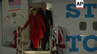 Supporters Greet Hillary Clinton Near NY Home