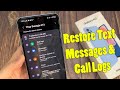 Samsung Galaxy A13: How to Restore Text Messages & Call Logs