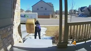 FedEx Driver Seen On Surveillance Tossing Package Feet From Front Door