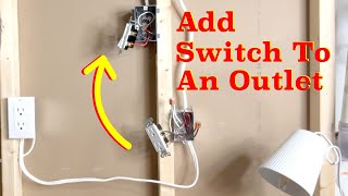 How To Add A Switch to an Outlet - Wiring a Switched Receptacle