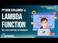 Lambda Function in Python Explained | One-Liner Functions for Beginners