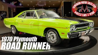 1970 Plymouth Road Runner For Sale Vanguard Motor Sales #2082