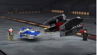 A-Wing vs. TIE Silencer Microfighters - LEGO Star Wars - 75196 Product Animation