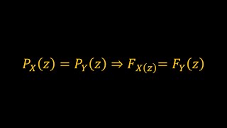 Applications of Probability Generating Functions Part 1 (Uniqueness of PGFs)