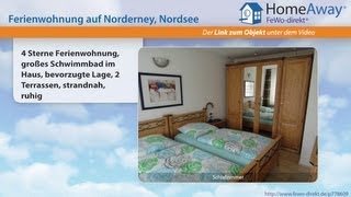 Norderney: 4 Sterne Ferienwohnung, großes Schwimmbad im Haus, bevorzugte - FeWo-direkt.de Video