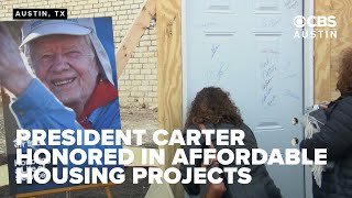 Jimmy Carter honored in new affordable housing projects