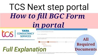 How To Do Bgc In Next Step Portal For Tcs Background Check Process Bgc ...