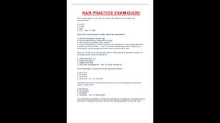 NAB PRACTICE EXAM GUIDE MULTIPLE QUESTIONS AND CORRECT ANSWERS COMPLETE AND A RATED GUIDE pdf