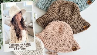 Easy Crochet Sunhat | Step-by-Step Tutorial (Adult Size + Baby Ties!)