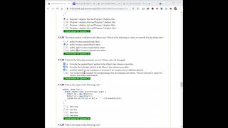 Daniel Liang Java Chapter 11 Multiple Choice Questions Part 3