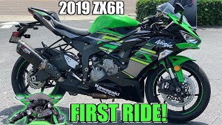 NEW 2019 Kawasaki Ninja Zx6r First Ride + Review!