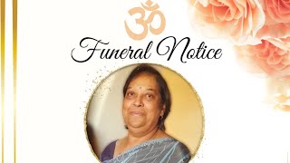 Funeral service of the late Gowrie Deeplaul