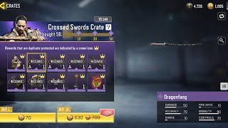 Crossed Swords Crate Opening | Call of duty mobile crate opening | Test Gameplay🔥