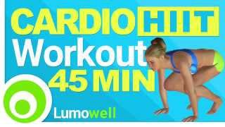 45 Minute Cardio HIIT Workout to Lose Weight Fast | Home Fitness