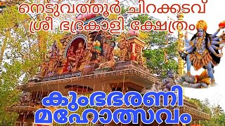 നെടുവത്തൂർ ചിറക്കടവ്  ശ്രീ ഭദ്രകാളീ ക്ഷേത്രം കുംഭഭരണി മഹോത്സവം, തിരു: ആറാട്ട് 2022