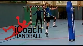 Handball left wing Throw-with correction