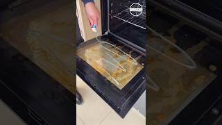 Oven door cleaning trick #shorts #lifehacks #creative #creator #handmade #tricks#tutorial